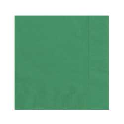 20 Serviettes en papier vert émeraude 33 x 33 cm