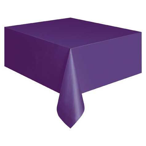 Nappe rectangulaire violette en plastique 137 x 274 cm