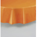 Nappe ronde orange en plastique 213 cm