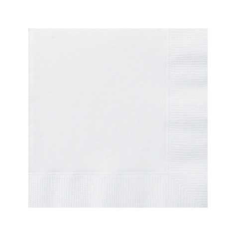 50 Serviettes en papier blanches 33 x 33 cm