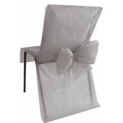 10 Housses de chaise Premium grises 50 x 95 cm