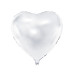 Ballon aluminium coeur blanc 45 cm