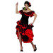 Déguisement danseuse de flamenco femme rouge et noir