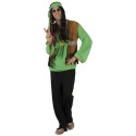 Déguisement hippie homme vert et noir