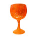 Verre à pied en plastique citrouille d'Halloween orange