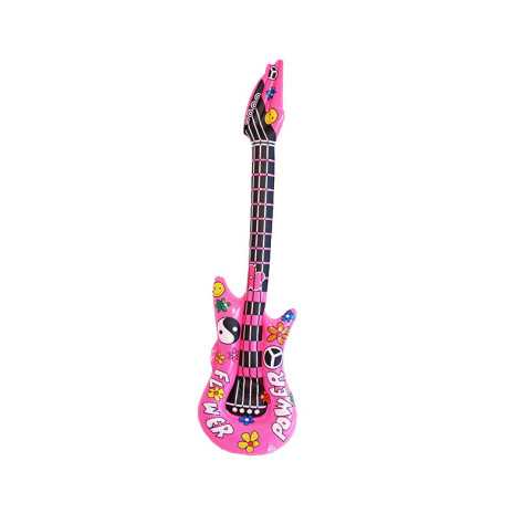 Guitare gonflable rose adulte