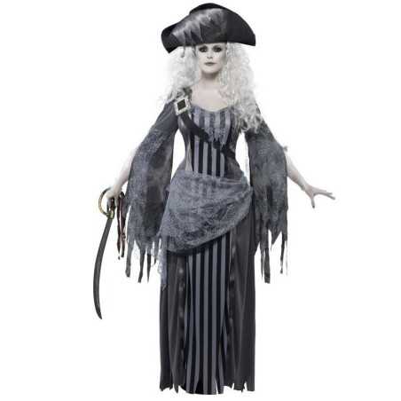 Déguisement fantôme pirate grise femme Halloween