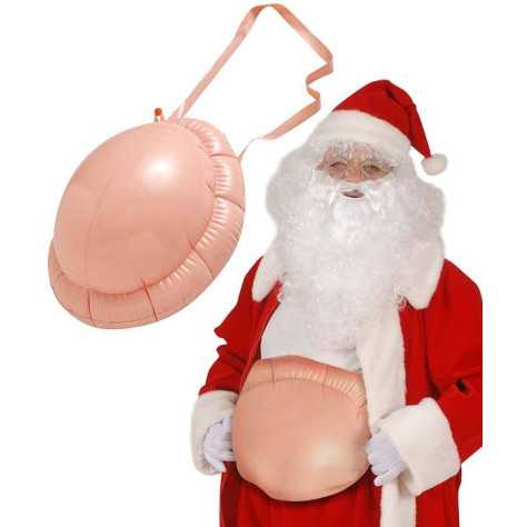 Ventre gonflable de bossu femme enceinte Père Noël adulte