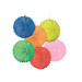 12 Lanternes rondes couleurs assorties 22 cm