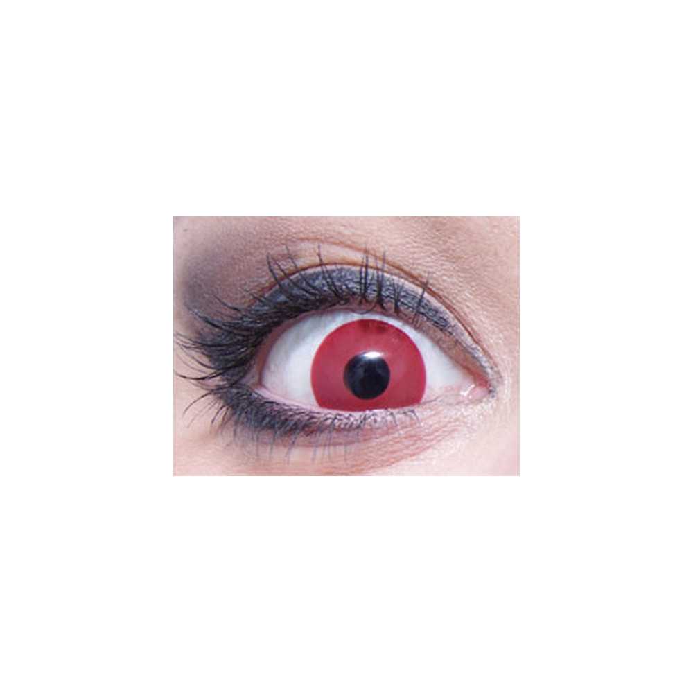 Lentilles fantaisie oeil rouge adulte