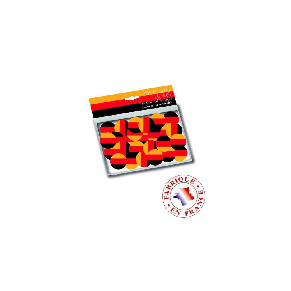 150 confettis de table drapeau Allemagne