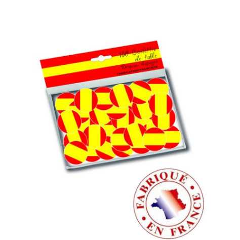 150 confettis de table drapeau Espagne