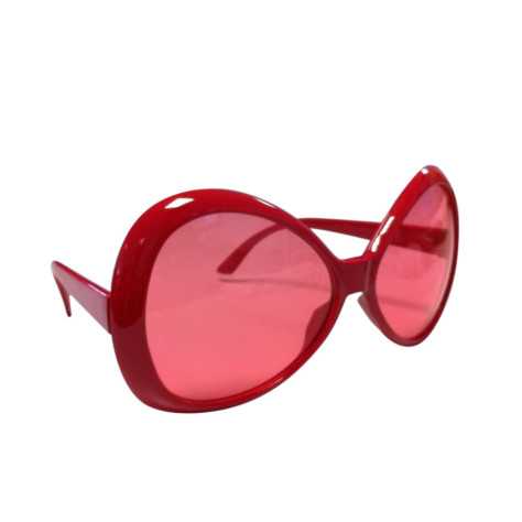 Lunettes disco adulte rouge