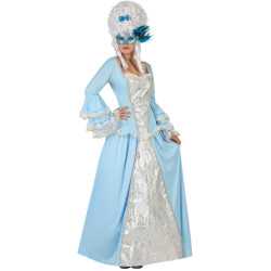 Déguisement princesse baroque bleue femme