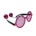 Lunettes roses disco adulte