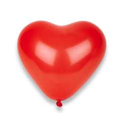 50 Ballons coeurs rouges 32 cm