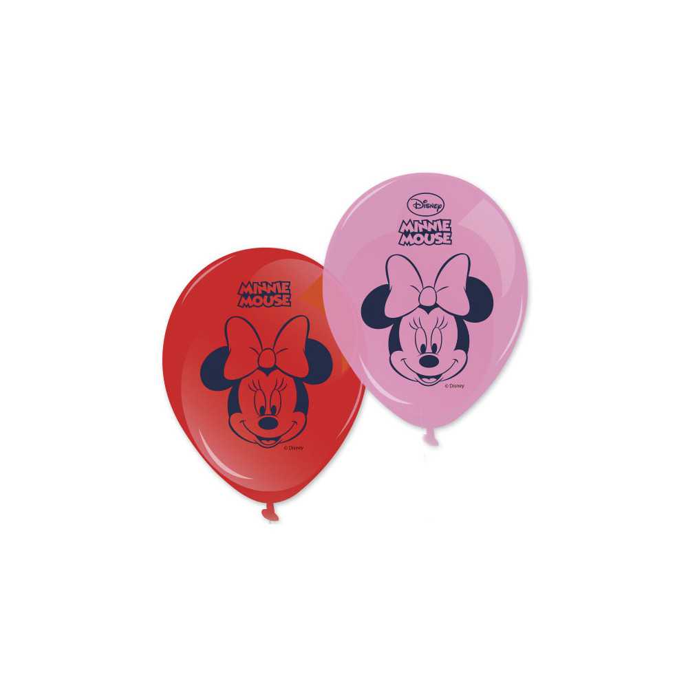 8 Ballons Imprimés Minnie 28 cm