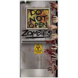 Décoration de porte laboratoire zombie 76 x 152 cm
