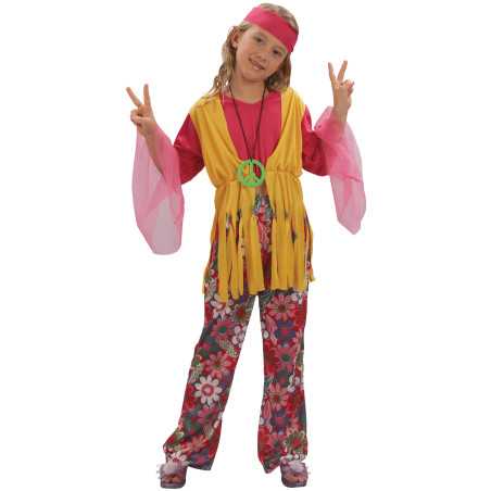 Déguisement hippie muticolore fille