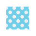 16 Petites serviettes en papier bleues à pois 25 x 25 cm