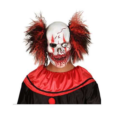 Masque latex clown rouge sanglant adulte Halloween