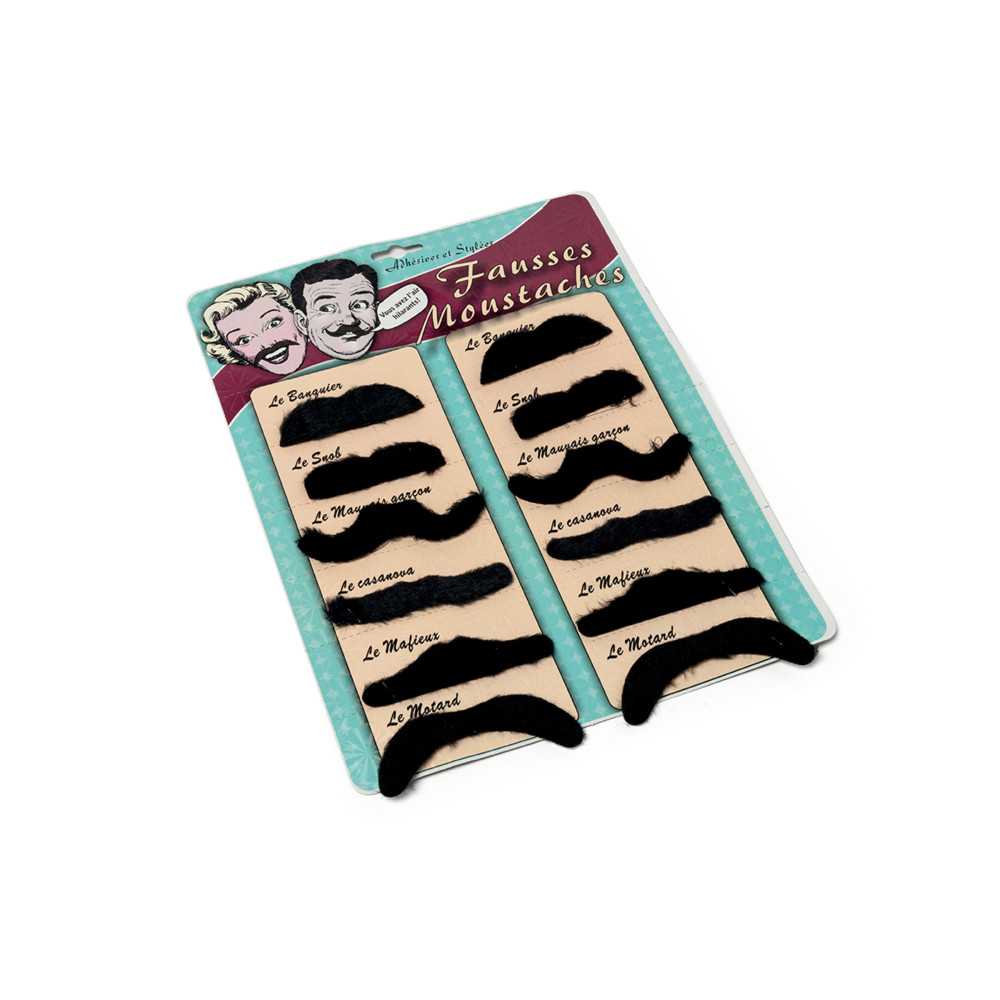 12 Moustaches noires