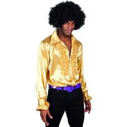 Chemise disco dorée homme