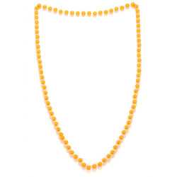 Collier perles orange adulte