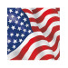 16 Serviettes en papier drapeau USA 33 x 33 cm