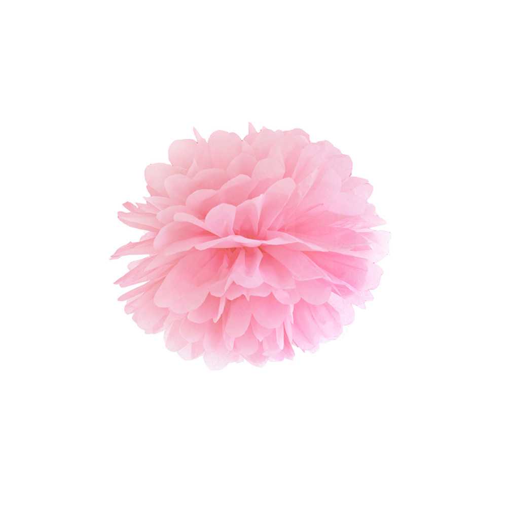 Pompon à suspendre en papier rose 25 cm