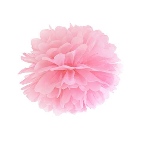 Pompon à suspendre en papier rose 35 cm