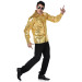 Chemise disco à sequins dorés homme