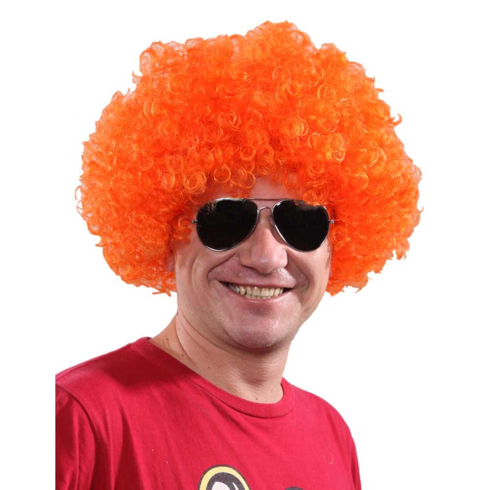 Perruque clown orange standard adulte