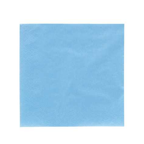 50 Serviettes en papier bleu ciel 38 x 38 cm
