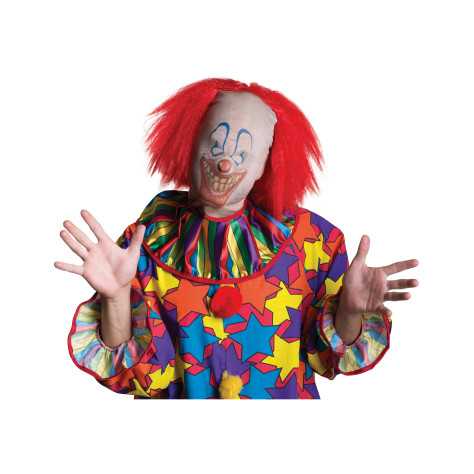 Cagoule clown avec cheveux adulte Halloween
