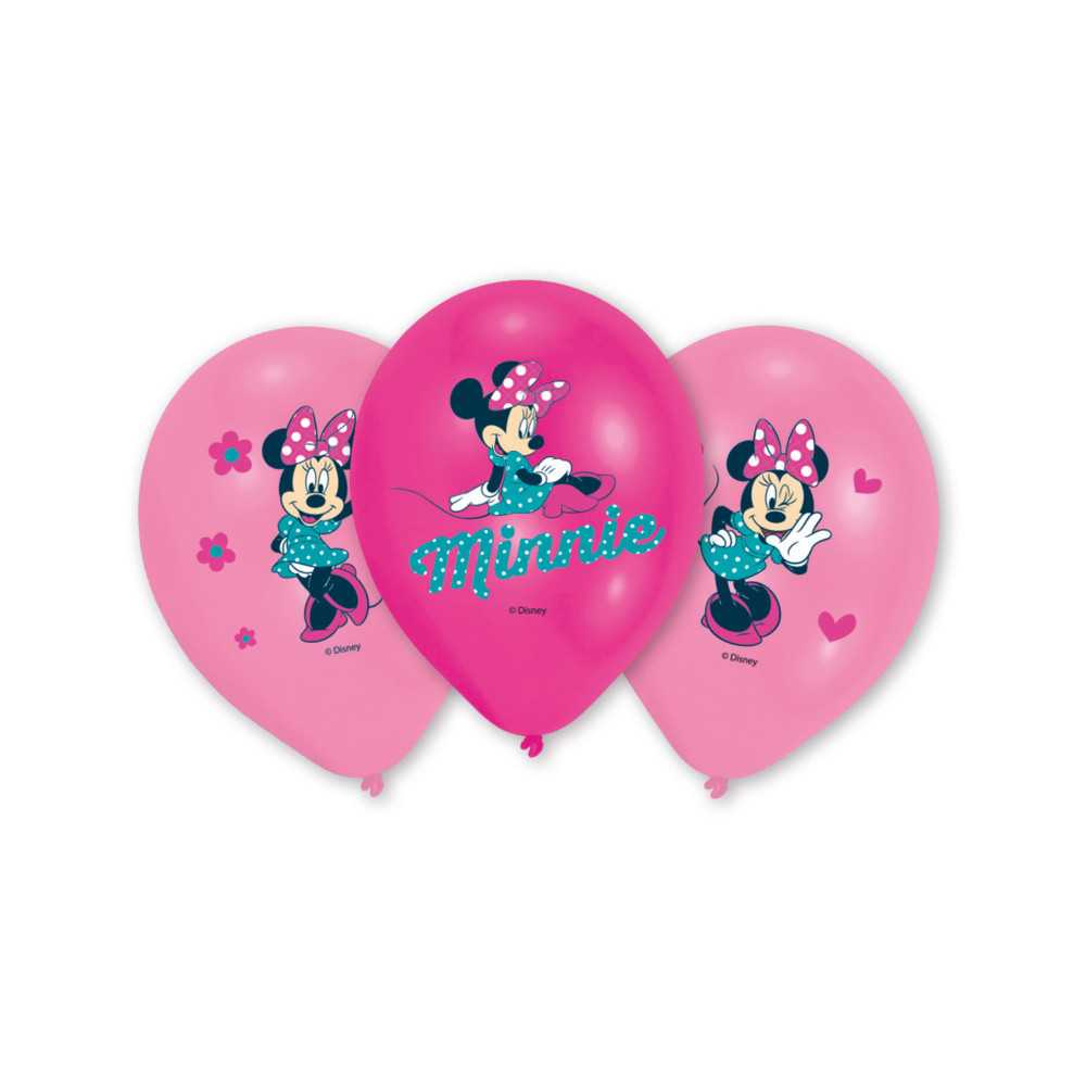 6 Ballons en latex Minnie