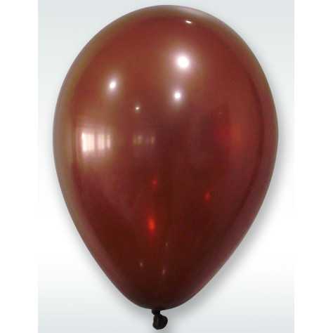 50 Ballons marron métallisés 30 cm
