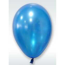 50 Ballons bleus métallisés 30 cm