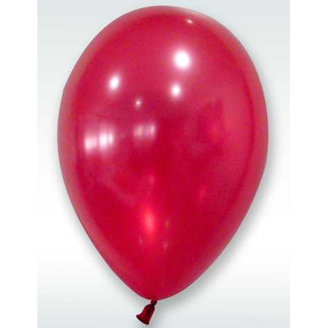 50 Ballons rouges métallisés 30 cm