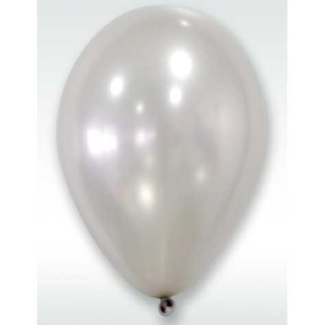 50 Ballons argentés métallisés 30 cm