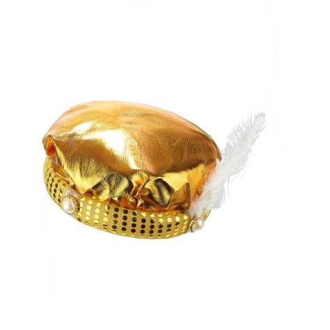 Coiffe turban doré sultan adulte
