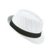 Chapeau borsalino blanc à rayures noires