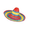 Sombrero Mexicain rouge-bleu-jaune adulte