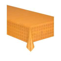 Nappe en rouleau papier damassé orange 6 m