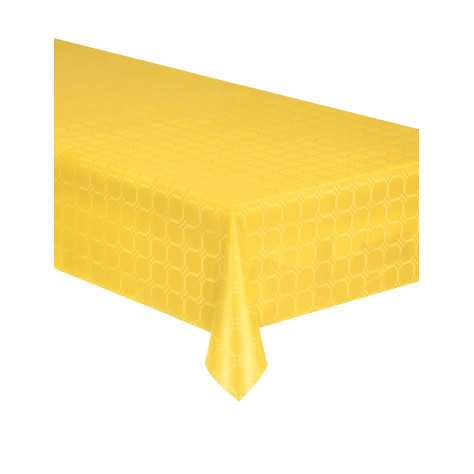 Nappe en rouleau papier damassé jaune 6 m
