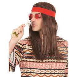 Perruque pirate ou hippie avec bandana adulte