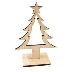 Décoration Sapin de Noël en bois 25 cm