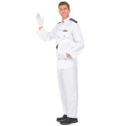 Déguisement uniforme d'officier de la marine homme