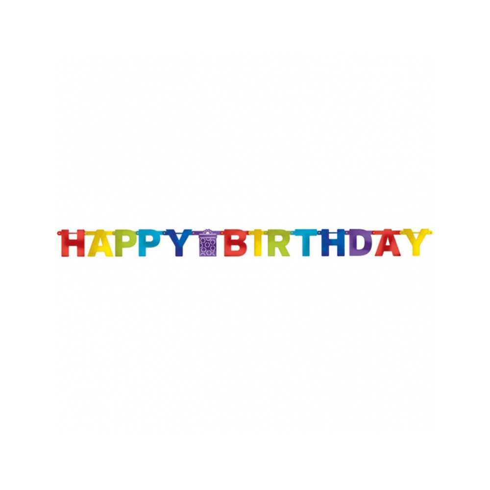 Guirlande Happy Birthday multicolore 213 cm