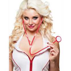 Stéthoscope infirmière rouge adulte
